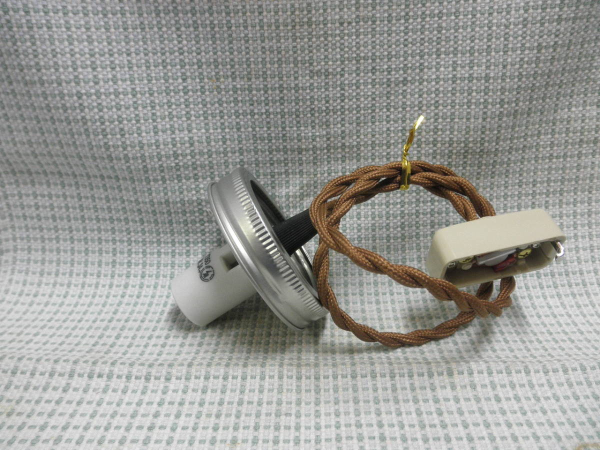 ☆ Mason jar bottle lamp parts set (twisted cord) ☆, Handmade items, interior, miscellaneous goods, others