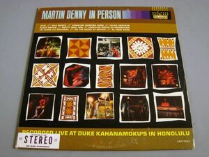 MARTIN DENNY In Person 1962 US LP Liberty LRP-3224 Martin *te колено EXOTIC MONDO LOUNGE LES BAXTER ARTHUR LYMAN