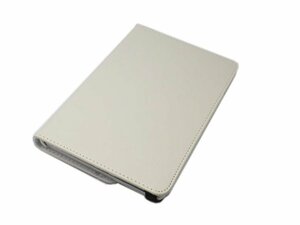 iPad Mini 5 iPad Mini 4 兼用 手帳型 フリップ 合皮 合成皮革 360度回転 縦横置可スタンド アイパッド ミニ 4/5 ケース カバー ホワイト