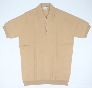 新品 John Smedley　ジョンスメドレー 最高級シーアイランドコットン・メリノウール　ポロシャツ XXLサイズ 　HAZELNUT