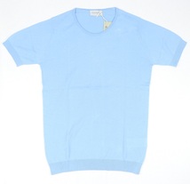 新品 John Smedley　ジョンスメドレー 最高級シーアイランドコットン　Tシャツ Lサイズ 　EVENTIDE BLUE_画像1