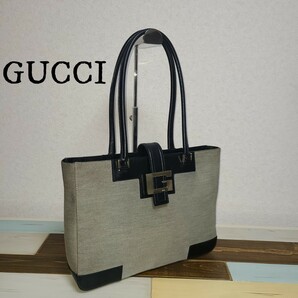 GUCCI グッチ トートバッグ キャンバス×レザー