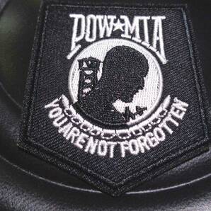 黒（HM ベース型）◆新品Pow Mia 　 YOU ARE　NOT FORGOTTEN戦争捕虜　戦時行方不明者ワッペン■アメリカ　オートバイ　バイク　ハーレー