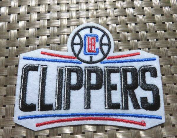 凸型　白■新品　NBA　ロサンゼルス・クリッパーズ　Los Angeles Clippersc 刺繍ワッペン（パッチ）◆バスケットボール◎アメリカスポーツ
