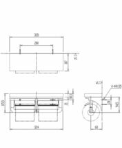 LIXIL(リクシル) INAX 棚付2連紙巻器 クリエラスク CF-AA64KU/LL ★未使用品　未開封品_画像3