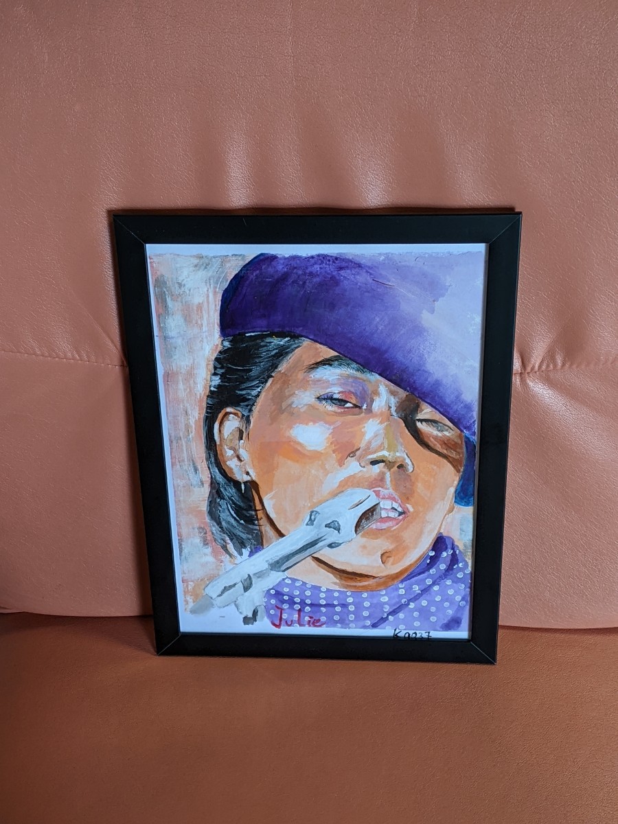 オリジナル 手描き イラスト 原画 中国 女 美人画 民族衣装 楽器 絵画 色鉛筆 1点もの きれい 手描きイラスト Brandsynariourdu Com