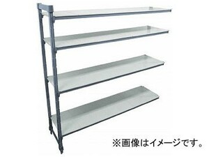 CAMBRO 固定追加ユニット エレメンツシェルフ（コーナーソリッド4段） ESC184872S(7686552)