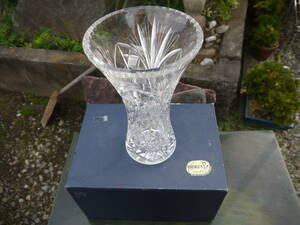 【S20718】未使用 ボヘミア ガラス クリスタルガラス 高さ26cm 花瓶 花器 フラワーベース 花入れ 置物 インテリア TS-255