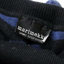 marimekko マリメッコ LAINE ライネ タートルネックニットワンピース XS/ネイビーブラック ハイネック 北欧 ボーダー【2400012909960】_画像5