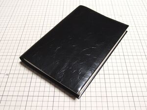 レザー◆本革 ブックカバー 牛革 ( A5 ) 319x212mm 61g L シュリンク 黒 black