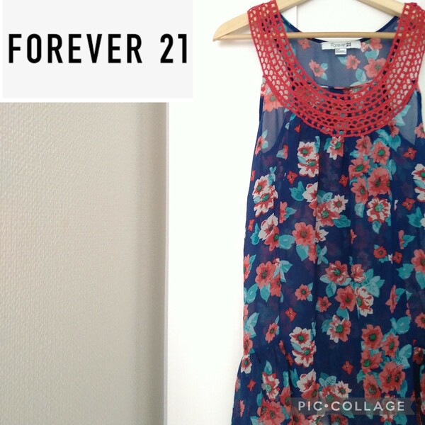 ◎美品◎【 FOREVER 21 】シフォン花柄チュニック