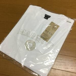 Marmot マーモット Organic-Cotton College Logo Tee オーガニックコットンカレッジロゴ Tシャツ 半袖 カットソー ホワイト Lサイズ