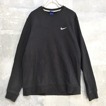 ◆大きいサイズ◆XL◆お洒落な逸品◆NIKE/ナイキ スウェット トレーナー 長袖 コットン100％ ブラック 黒 XL メンズ K83 ｃ3901_画像1