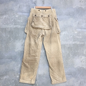 ◆vintage◆JORNBULL ジョンブル カーゴパンツ モンキーパンツ サスペンダーホール コーデュロイ ベージュ メンズ A126 ｃ3671