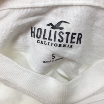 ◆お洒落な逸品◆Hollister/ホリスター ロンT ロゴマーク トラ ホワイト バックプリント コットン100％ メンズ S A126 ｃ3668_画像4