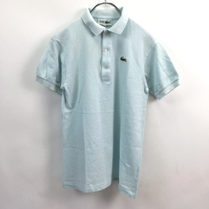 vintage◆CHEMISE LACOSTE◆LACOSTE/ラコステ 半袖 ポロシャツ コットン100％ ライトブルー 40 レディース A12 ｃ4069