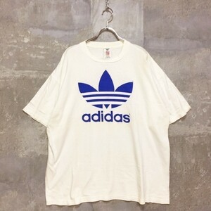 ◆大きいサイズ◆L◆お洒落な逸品◆トレフォイル Adidas/アディダス Tシャツ 半袖 Tシャツ ホワイト サイズL メンズ K82 ｃ2889