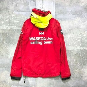 激レア ◆早稲田大学 セーリング HELLY HANSEN/ヘリーハンセン ナイロンジャケット マウンテンパーカー レッド 赤 Ｓ メンズ K114 ｃ3370