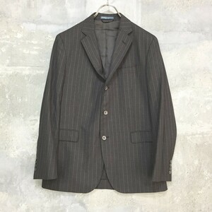 ◆逸品◆RALPH LAUREN/ラルフローレン ブレザー ジャケット テーラードジャケット スーツ ストライプ イタリア製 グレー 180 K23 ｃ2630