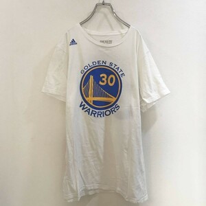 ◆ゴールデンステート・ウォリアーズ Golden State Warriors◆L◆ADIDAS/アディダス NBA 半袖 Tシャツ ホワイト 白 メンズ L ON1693