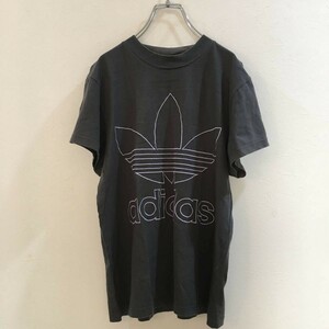 vintage 90S◆トレフォイル◆三つ葉◆ビックロゴ◆ADIDAS/アディダス 半袖 Tシャツ グレー メンズ　S ON1789