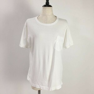 ◆お洒落な逸品◆MARGARET HOWELL/マーガレット・ハウエル Tシャツ 半袖 ホワイト M レディース ポケＴ K25 ｃ873