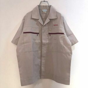 ◆激レア入手困難◆TOSHIBA/東芝 半袖 ユニフォーム 制服 シャツ 作業着 ジャケット ベージュ LL メンズ ON800