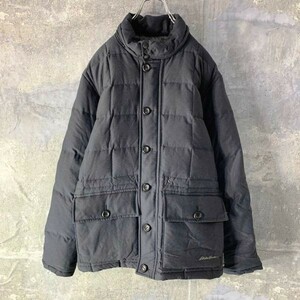 おしゃれな逸品 650ダウン◆Eddie Bauer EB650 ダウンジャケット 登山 フード無し エディーバウアー メンズ チャコール XS NOH 946