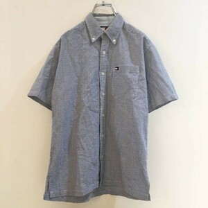 ◆お洒落な逸品◆TOMMY HILFIGER/トミーヒルフィガー 半袖 チェックシャツ ブルー メンズ Ｍ ON1755