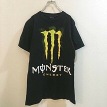 ◆お洒落な逸品◆monster energy/モンスターエナジー 半袖 Tシャツ ブラック 黒 メンズ S ON1865_画像1