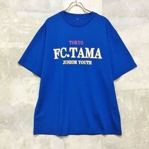 FC多摩 ユニフォーム 半袖 T シャツ ポリエステル100% ブルー サイズLL 「TOKYO FC.TAMA JUNIOR YOUTH」ｃ1564 サッカーK53