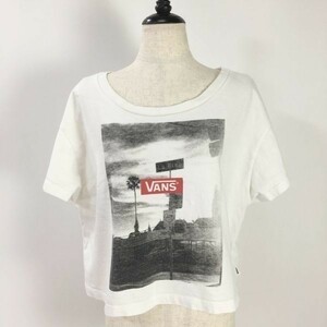 ◆お洒落な逸品◆VANS/ヴァンズ Tシャツ ショート丈Tシャツ ホワイト F レディース K24 ｃ851