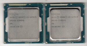 Intel ☆ XEON E3-1275V3　SR14S　２個セット ☆ 3.50GHz(3.90GHz)／8MB／5GT/s　4コア★ ソケットFCLGA1150 ☆