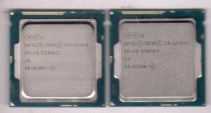 Intel ☆ XEON E3-1275V3　SR14S　２個セット ☆ 3.50GHz(3.90GHz)／8MB／5GT/s　4コア☆ ソケットFCLGA1150 ★