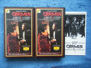  prompt decision bize-karu men The Metropolitan Opera BIZET CARMEN LEVINE PART.1,2. used VHS import version video 2 ps / details is photograph 5~10. refer please 