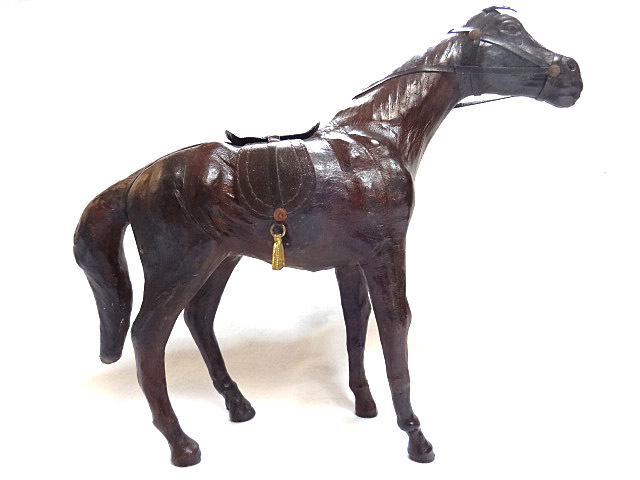 Vintage antique handmade leather animal object horse interior display leather antiques miscellaneous goods ornament animal one-of-a-kind rare, Interior accessories, ornament, others