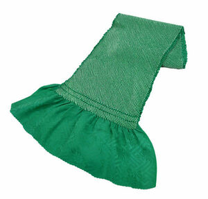 正絹 総絞り 帯揚げ oa-004 グリーン 緑 絹100％ 手絞り しぼり 手しぼり 絞り 振袖 振袖用