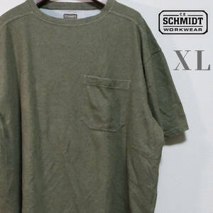 SCHMIDIT WORKWEAR ビッグサイズ ポケットTシャツ XL モスグリーン ポケT