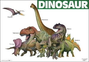  Dinosaur ( dinosaur )| wistaria .. writing poster ( new goods ) TX-1855