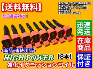 在庫/保証【送料無料】新品 強化 イグニッションコイル 8本SET【ポルシェ カイエン GTS 9YA 4.0L V8 E3M40】ハイパワー ミスファイア 交換