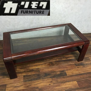ba11/95 カリモク karimoku センターテーブル ガラス W120.5×D61×H42.3cm ローテーブル 家具 リビングテーブル 木製 机 高級