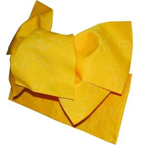 日本製 ジュニアサイズ 浴衣 だらり 変わり結び 浴衣帯 作り帯 ゆかた帯 結び帯 蝶蝶 黄色