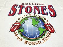 90s ローリングストーンズ BROCKUM Tシャツ ビンテージ 94-95 The Rolling Stones 1994年 コピーライト_画像4