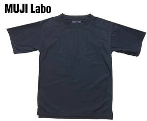 Muji Labo Muji Labo с коротким рубашкой с коротким рубашкой T -Форбат Navy Rib xxs ~ xs