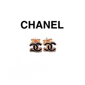 CHANEL シャネル ヴィンテージボタン ピアス ゴールド 【1252】