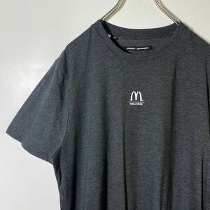 【レア】McDonald`s Tシャツ マクドナルド マック Mサイズ グレー 企業 希少 激レア アメリカ ハンバーガー 古着 匿名配送