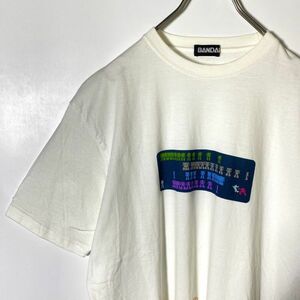 【レア】BANDAI 機動戦士ガンダム モビルスーツ ゲーム 半袖Tシャツ メンズ Lサイズ 綿100% 白