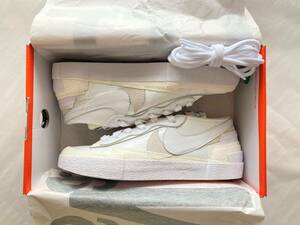 【新品未使用 23.5cm】 Nike Sacai BLAZER LOW White Patent Leather ナイキ サカイ ブレーザー ロー ホワイト パテント レザー