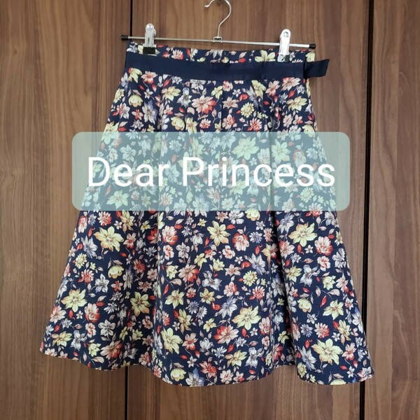 ディアプリンセス　DEAR PRINCESS　花柄　サイズ38 ネイビースカート　上品　高級