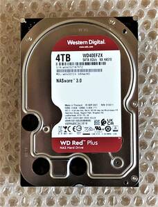 ウェスタンデジタル 3.5インチ WD WDC-WD40EFRX RED(4TB.5400RPM)「使用期間、回数極少」-A
